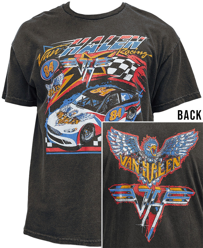 ＶＡＮ ＨＡＬＥＮ Van Halen Vintage Wash Racing Shirt