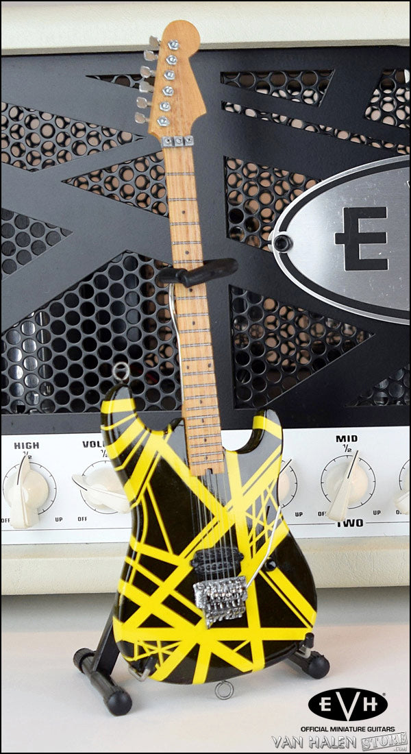 EVH Black and Yellow Mini Guitar