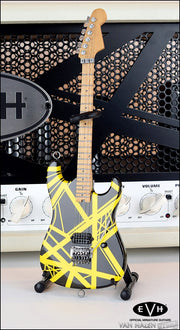 EVH Black and Yellow Mini Guitar