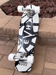 EVH White & Black Stripes Skateboard