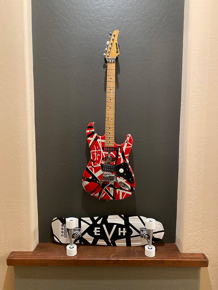EVH White & Black Stripes Skateboard