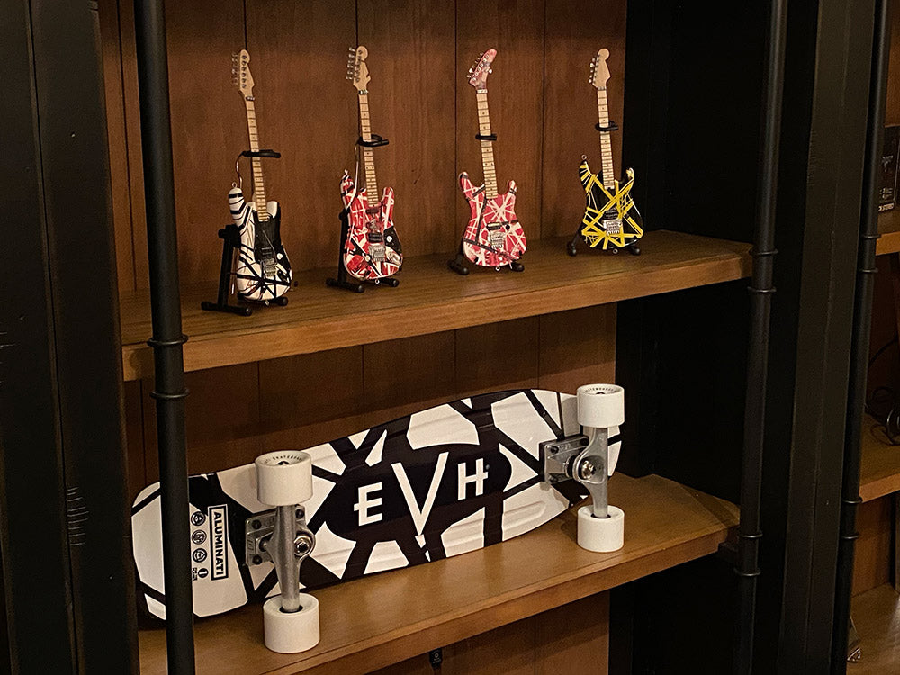EVH White & Black Stripes Skateboard