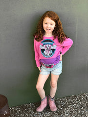 Girl's Pink Van Halen Tee