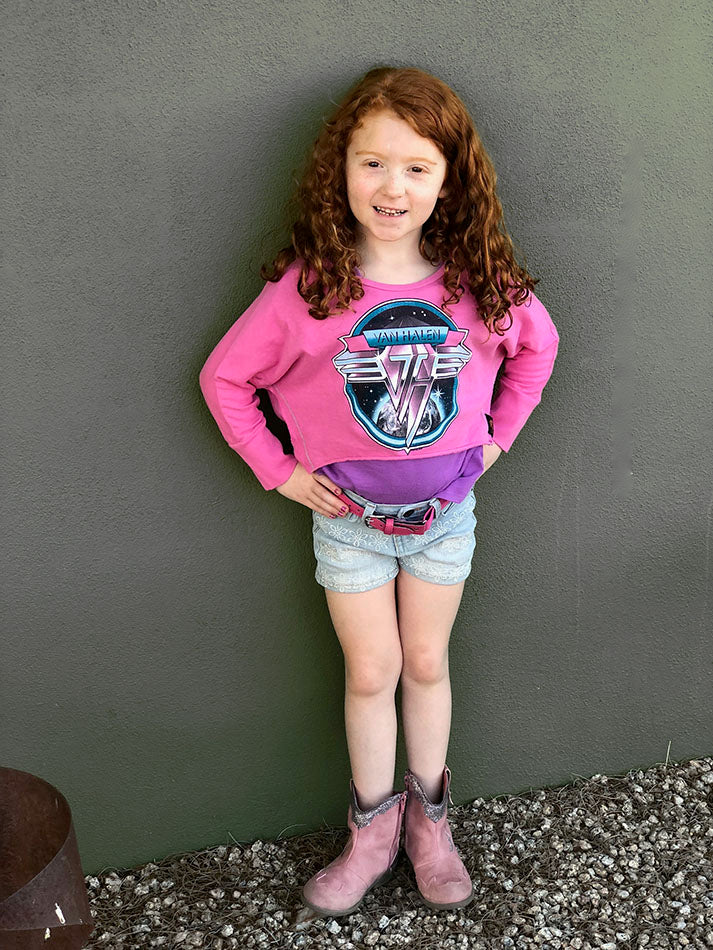 Girl's Pink Van Halen Tee