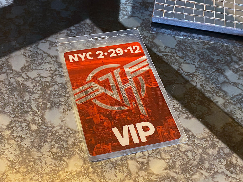 New York City Laminated Backstage Pass, Red