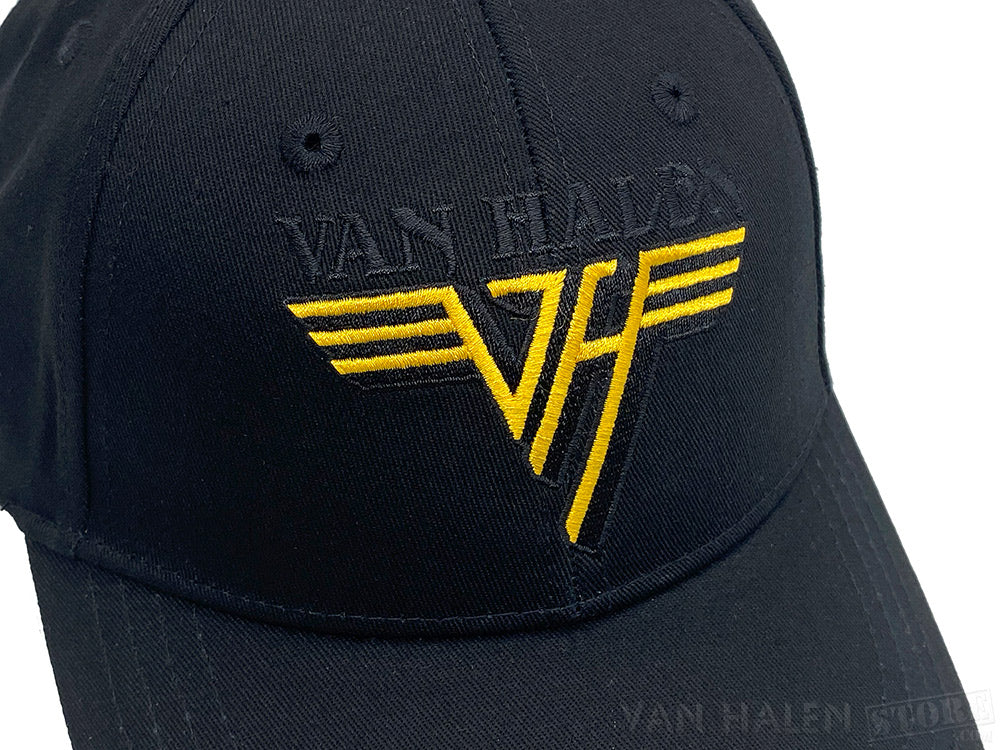 Van Halen Yellow Logo Black Baseball Cap