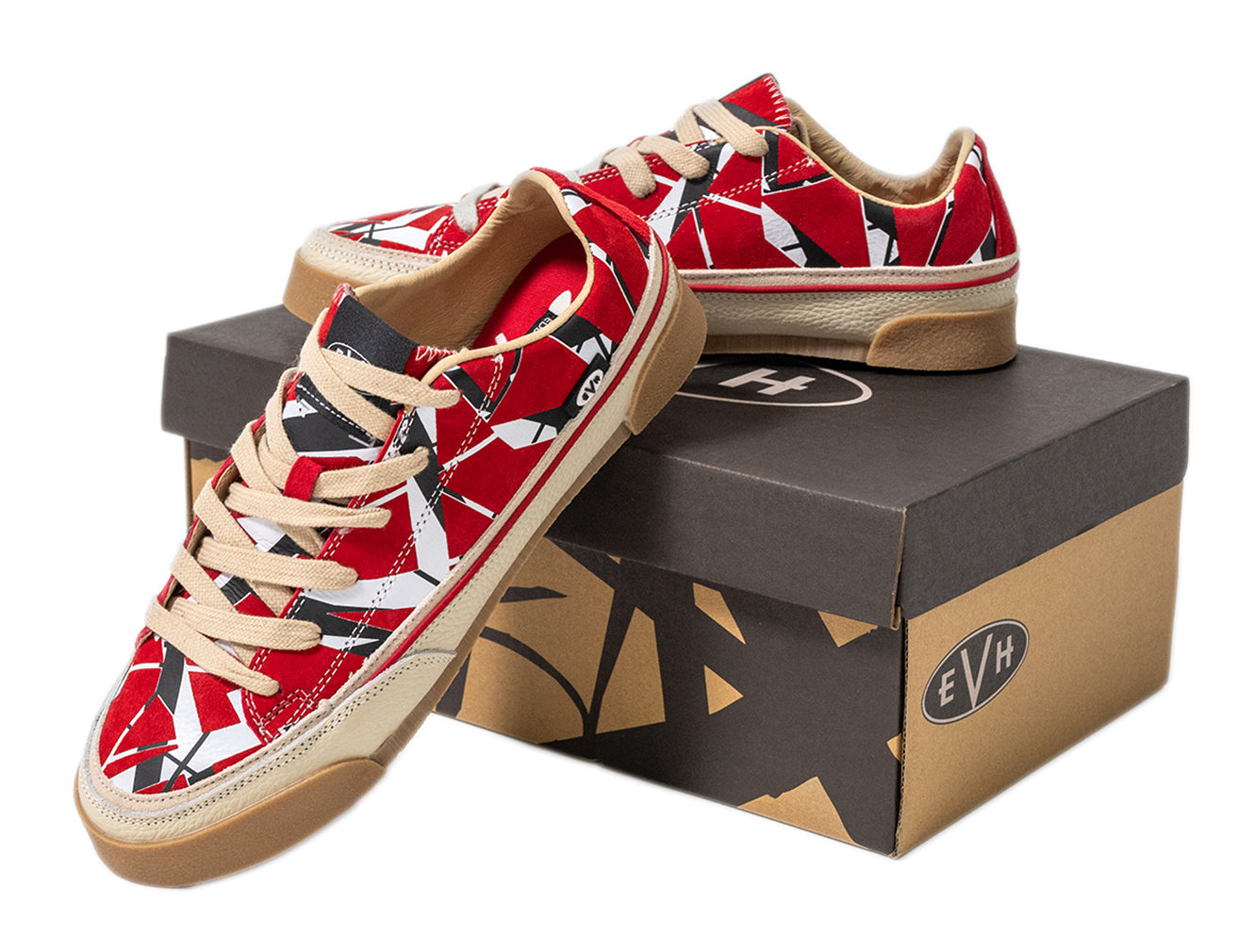 Eddie Van Halen Striped Leather Sneakers