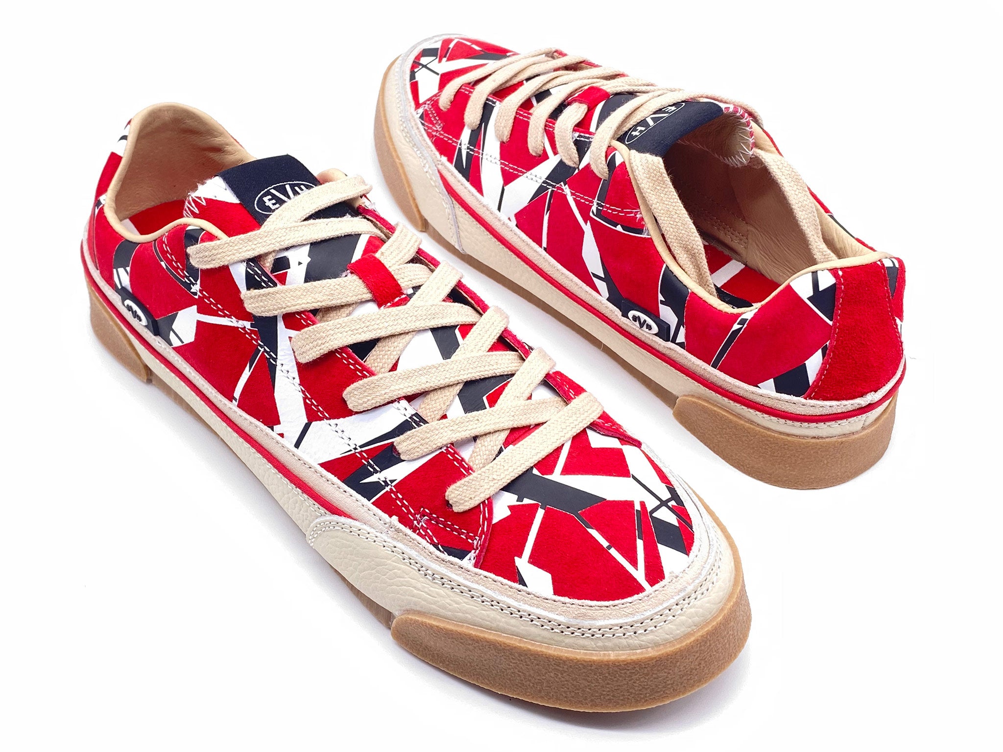 Eddie Van Halen Striped Leather Sneakers