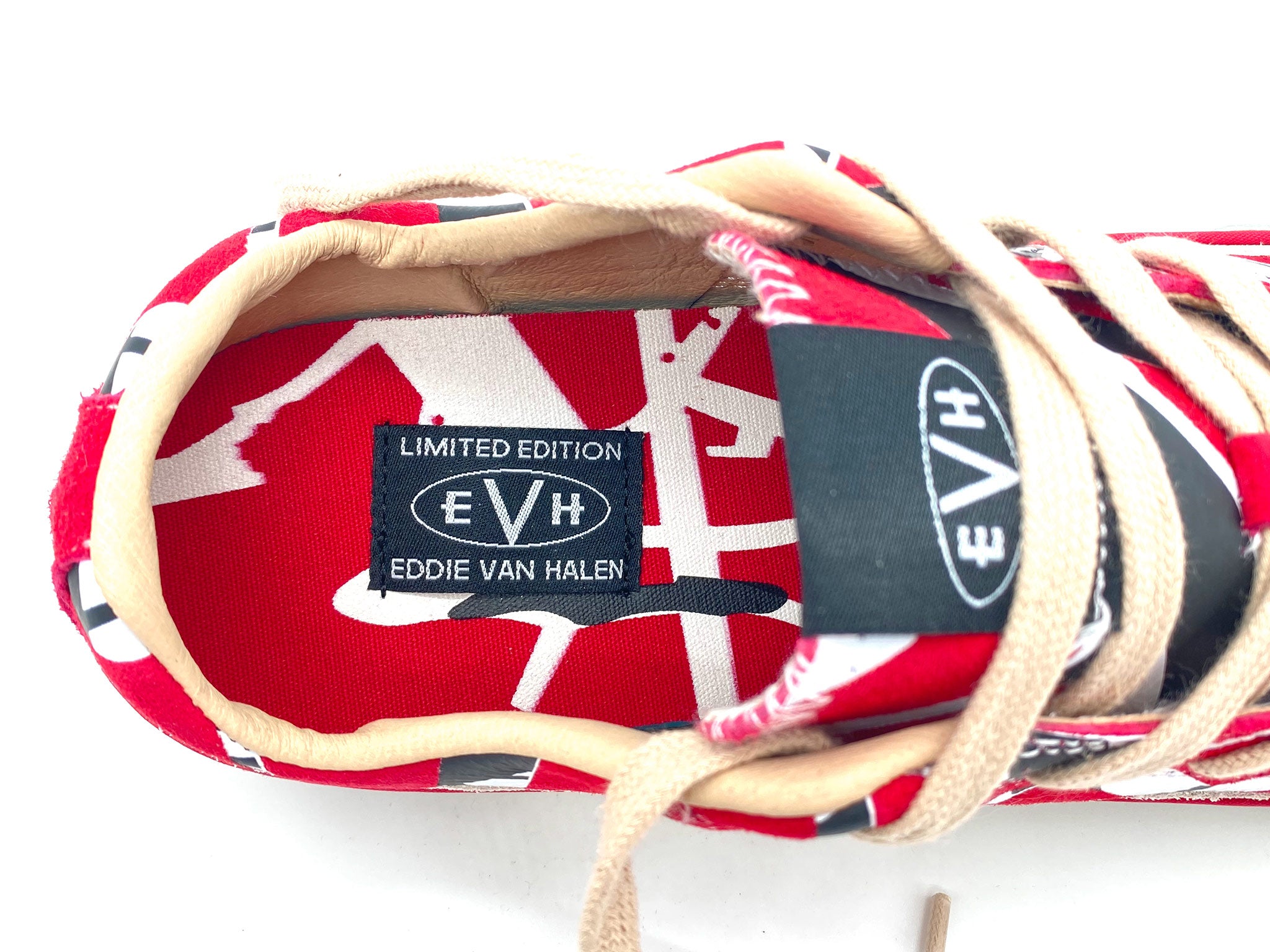 Eddie Van Halen Striped Leather Sneakers