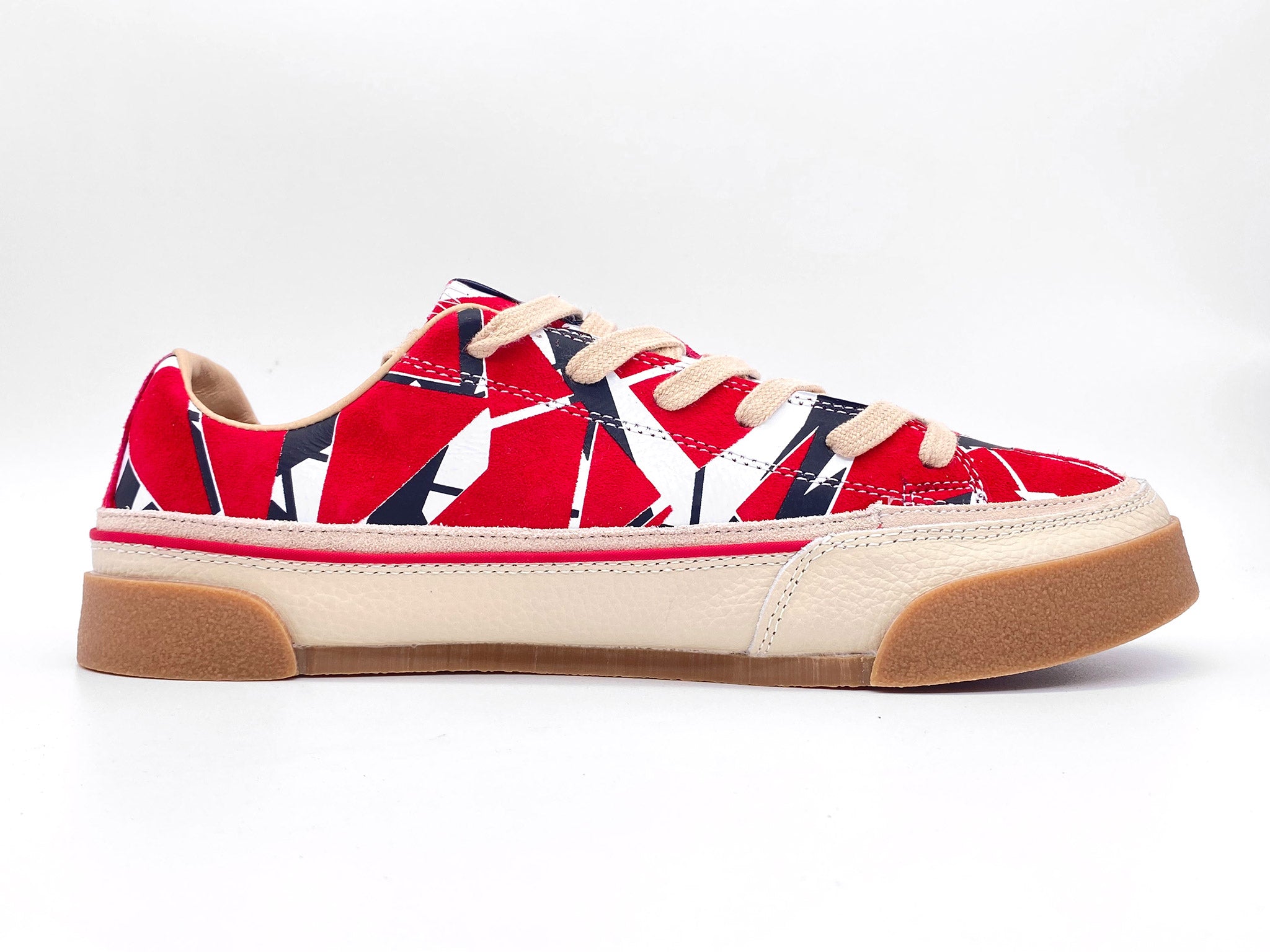 Eddie Van Halen Striped Leather Sneakers