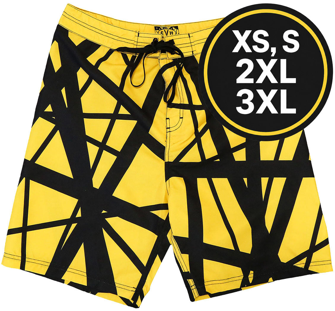 Yellow/Black Stripes Board Shorts