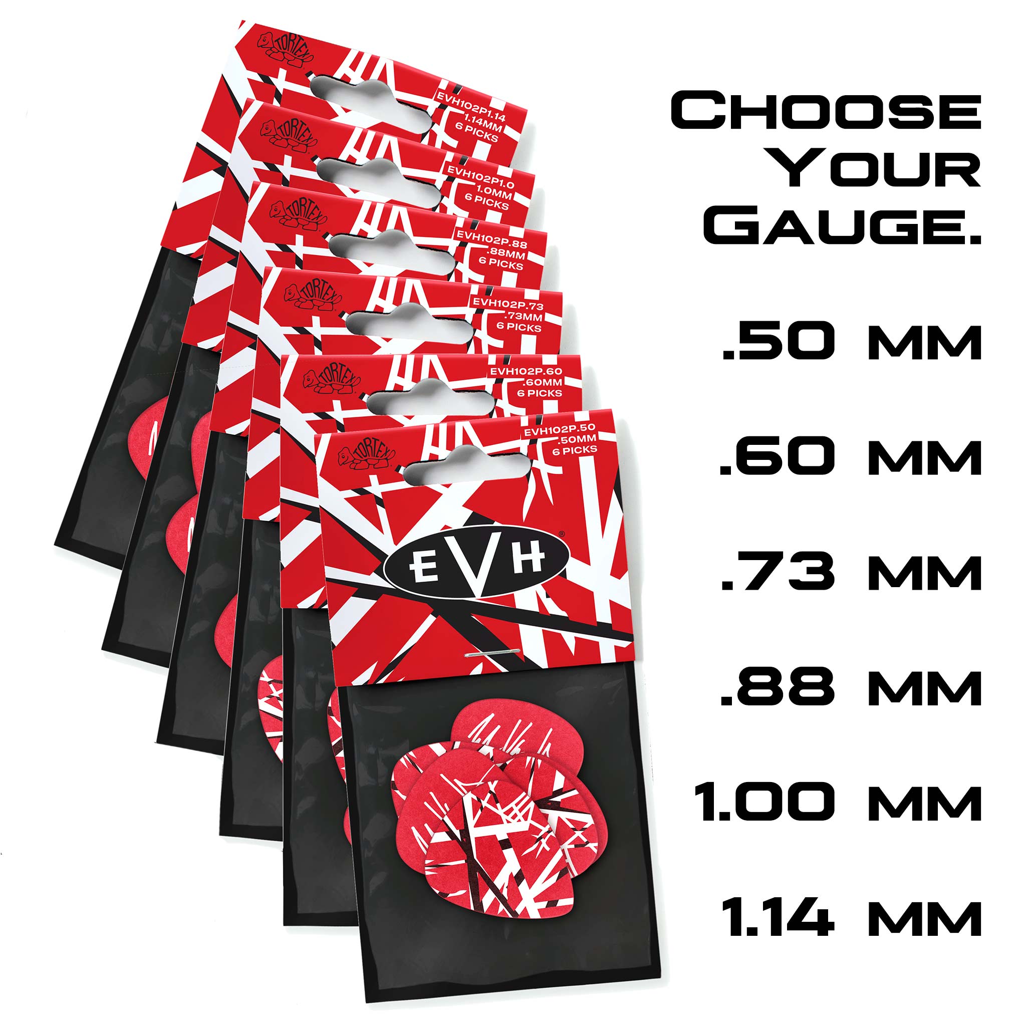 EVH Tortex Guitar Picks by Dunlop (6-Pack)