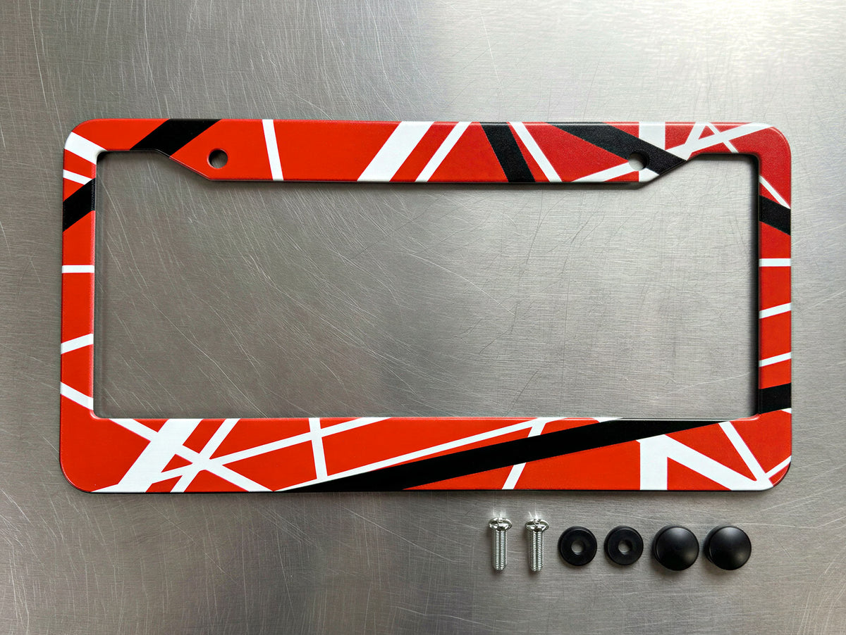EVH Stripes Metal License Plate Frame