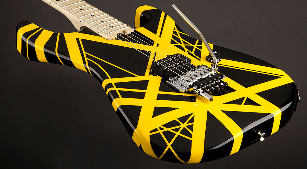 Eddie Van Halen Striped Series Electric Guitar — Black with Yellow Str