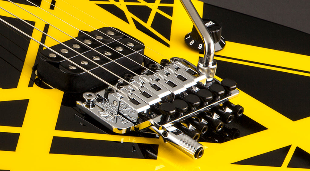 Eddie Van Halen Striped Series Electric Guitar — Black with Yellow Str