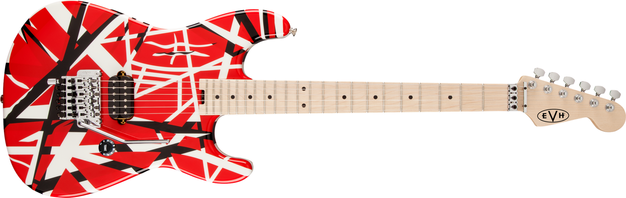 Eddie Van Halen Striped Series Electric Guitar — Red with Black Stripes