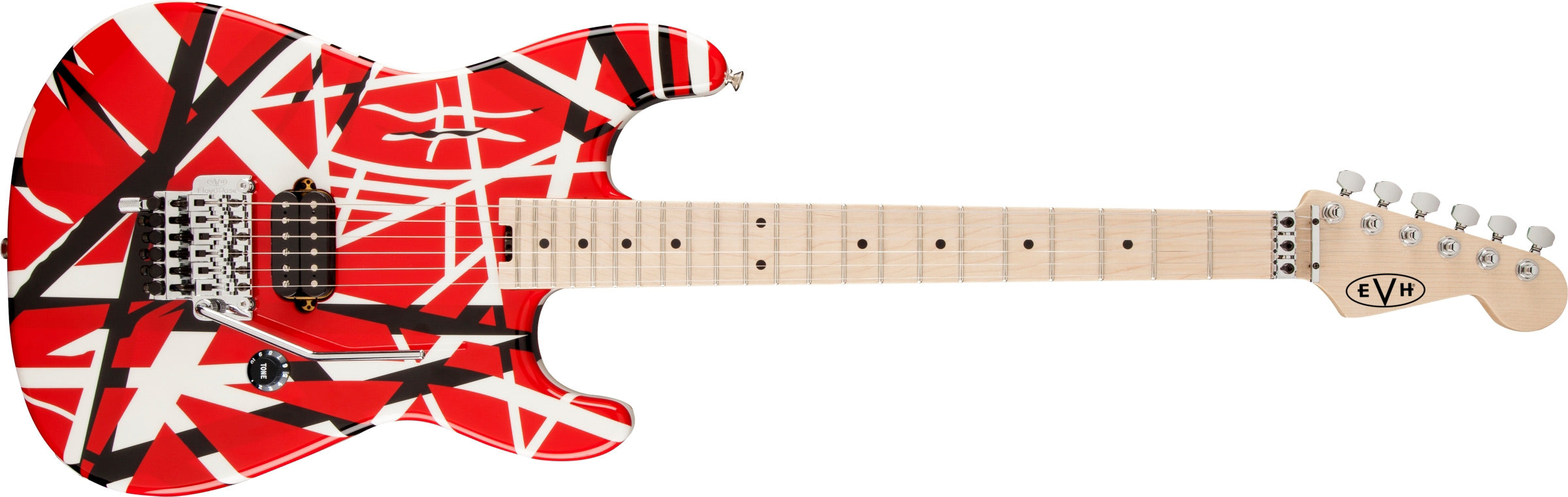 Eddie Van Halen Striped Series Electric Guitar — Red with Black Stripe