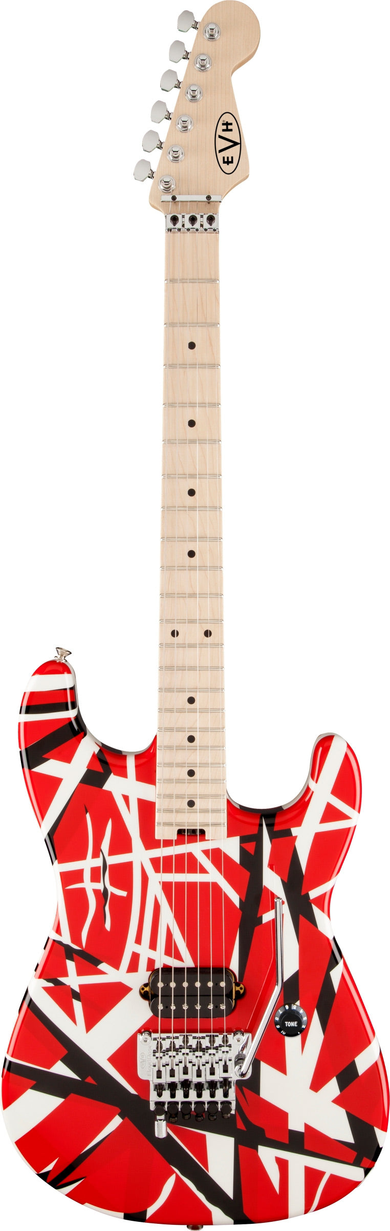 Eddie Van Halen Striped Series Electric Guitar — Red with Black Stripe