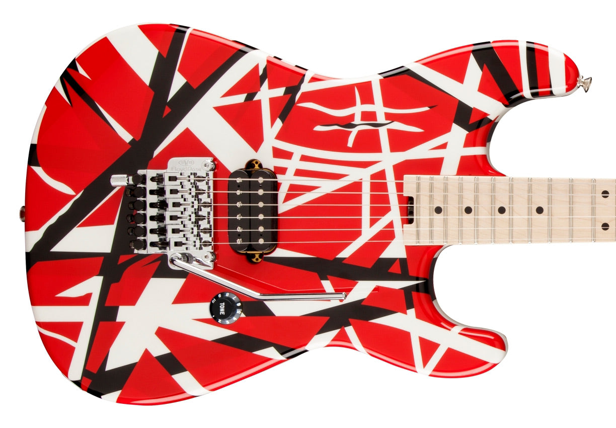 Eddie Van Halen Striped Series Electric Guitar — Red with Black Stripe