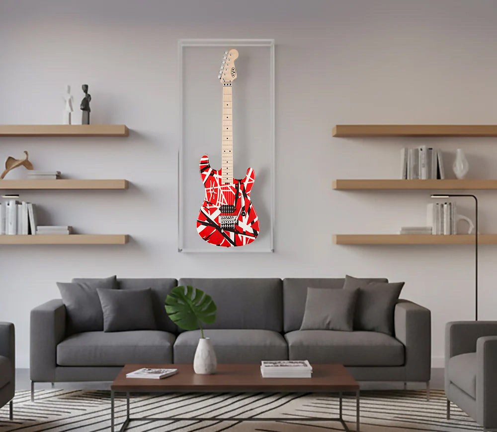 Eddie Van Halen Striped Series Electric Guitar — Red with Black Stripes