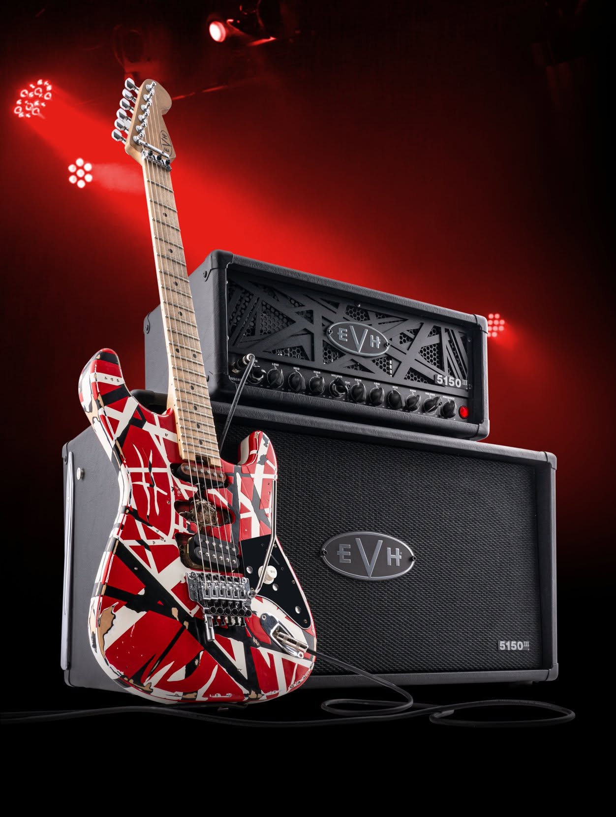 B+COM SB6X　エディ・ヴァン・ヘイレン　Frankieギター EVH Striped Series Frankenstein Frankie Electric Guitar