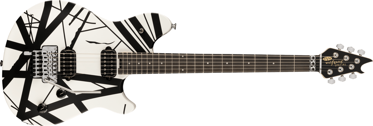 Wolfgang Special Striped EVH Guitar in Black & White