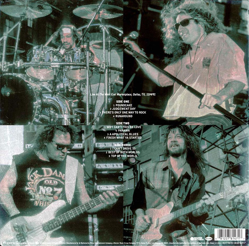 Van Halen 'Live in Dallas 1991' 2-LP Red Vinyl