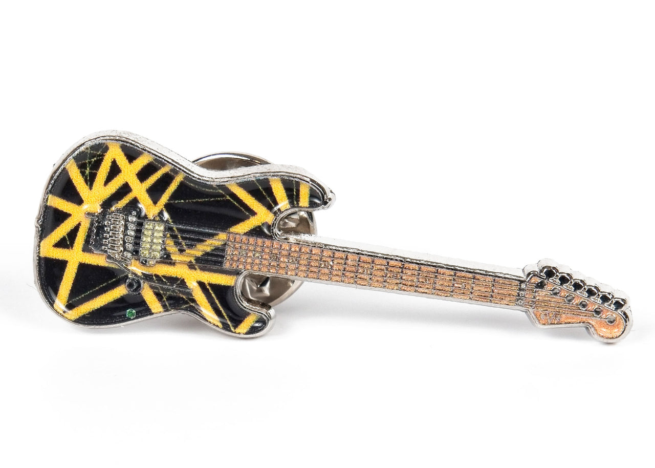 Black & Yellow "Bumblebee" Guitar Enamel Pin