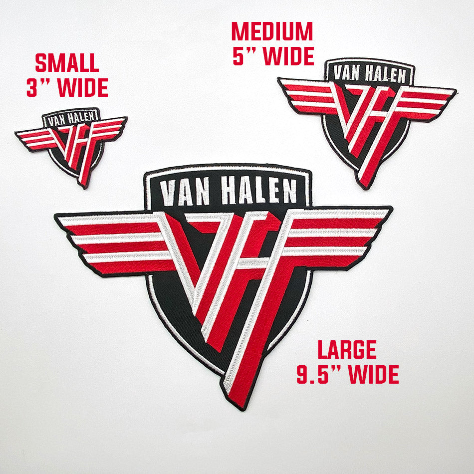 90s　USA製 ヴァンヘイレン XL シングルステッチ Van halen Van Halen 9-Inch Shield Embroidered Iron-On Patch