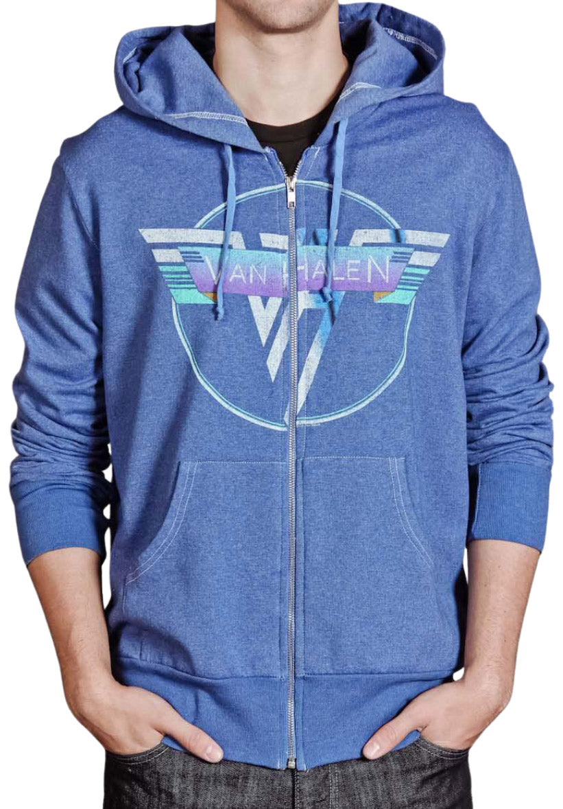 Vintage Blue Zip Hoodie by Chaser LA