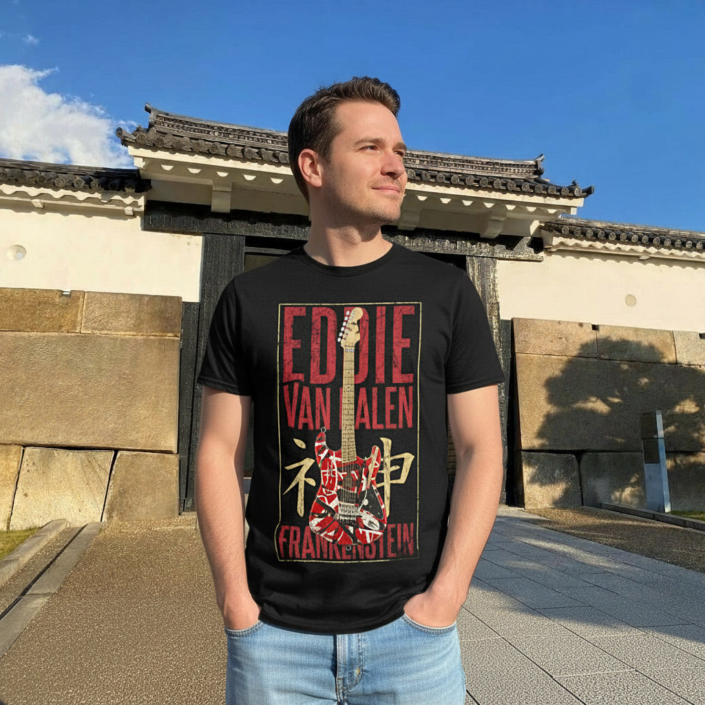 Eddie Van Halen Japanese Script Guitar God Tee