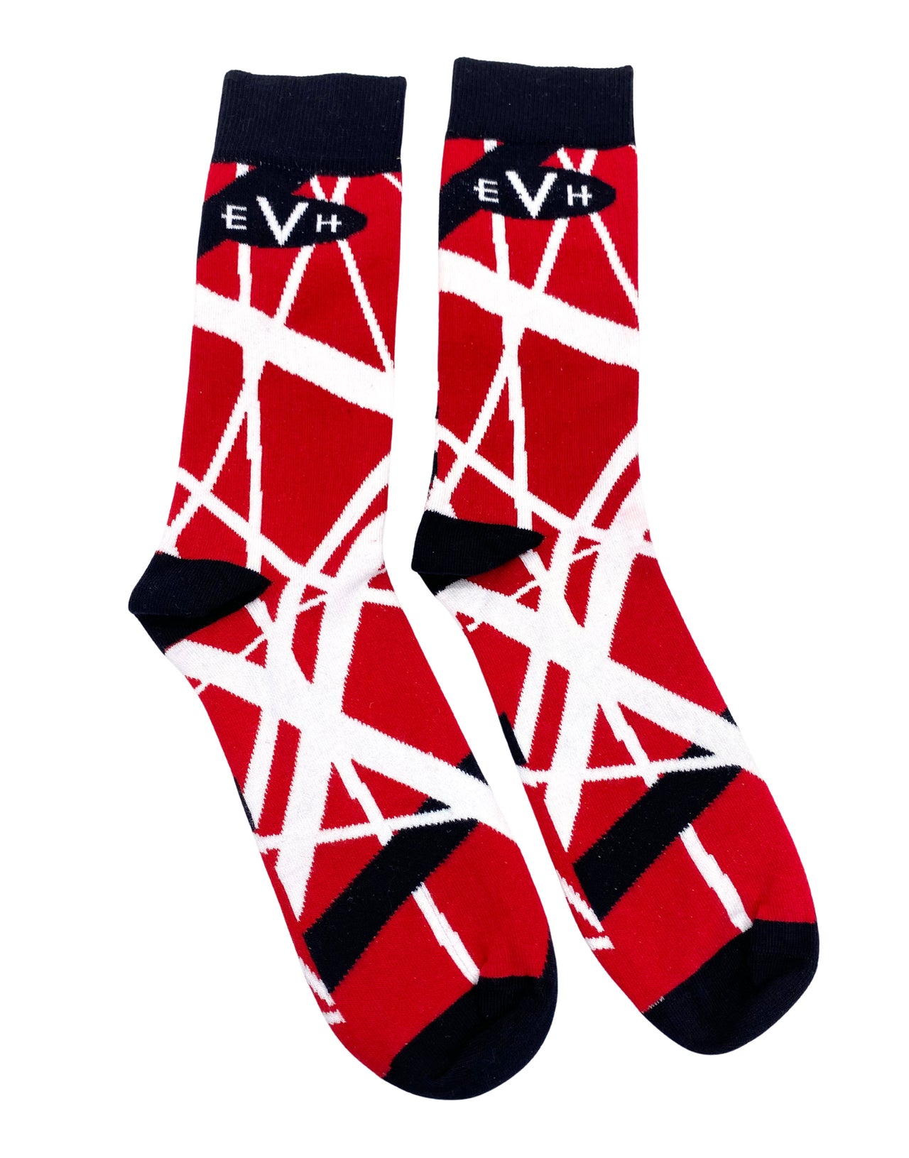 EVH Striped Red, Black & White Socks