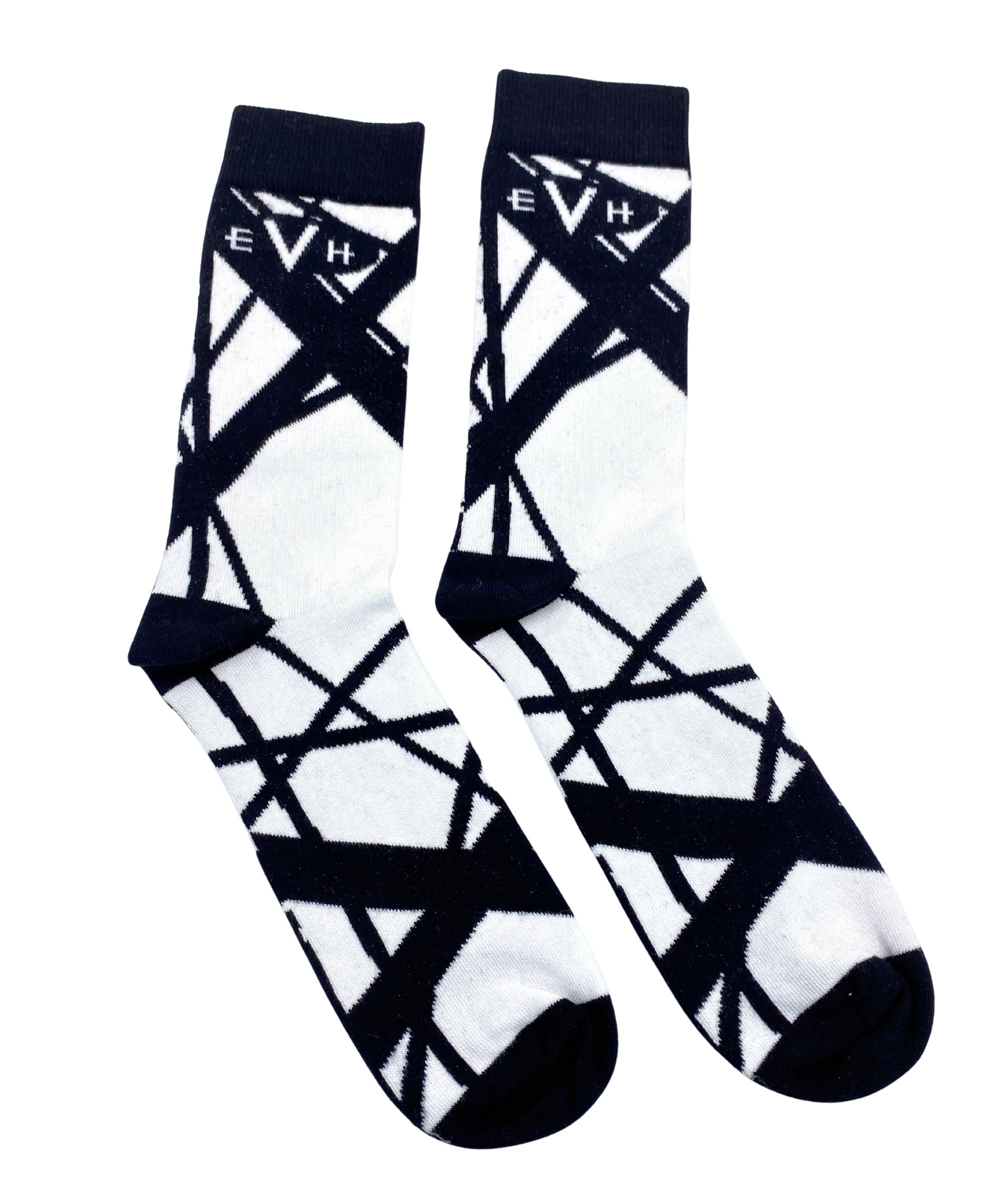 Eddie Van Halen White & Black Striped Socks