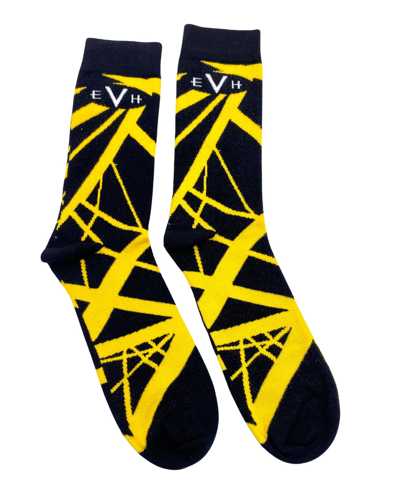EVH Striped Black & Yellow Socks