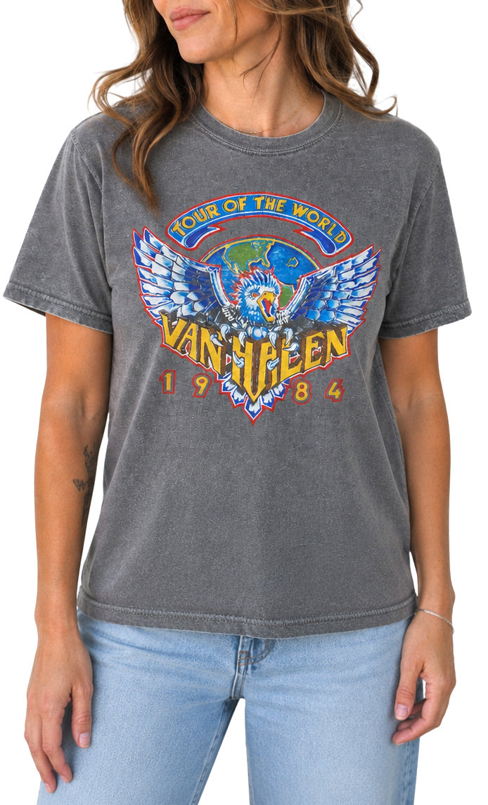 Vintage-Washed Grey 1984 Eagle Tee