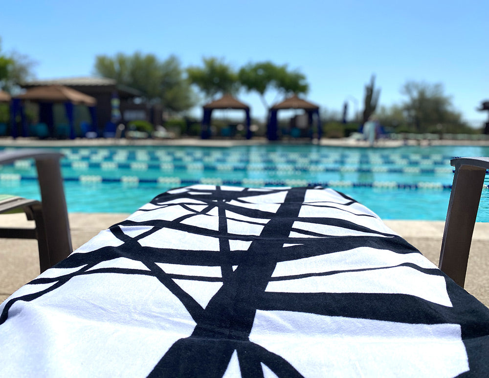 White & Black Towel