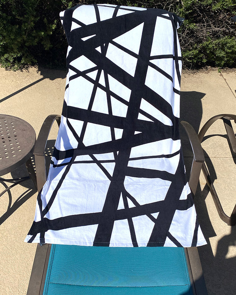 White & Black Towel
