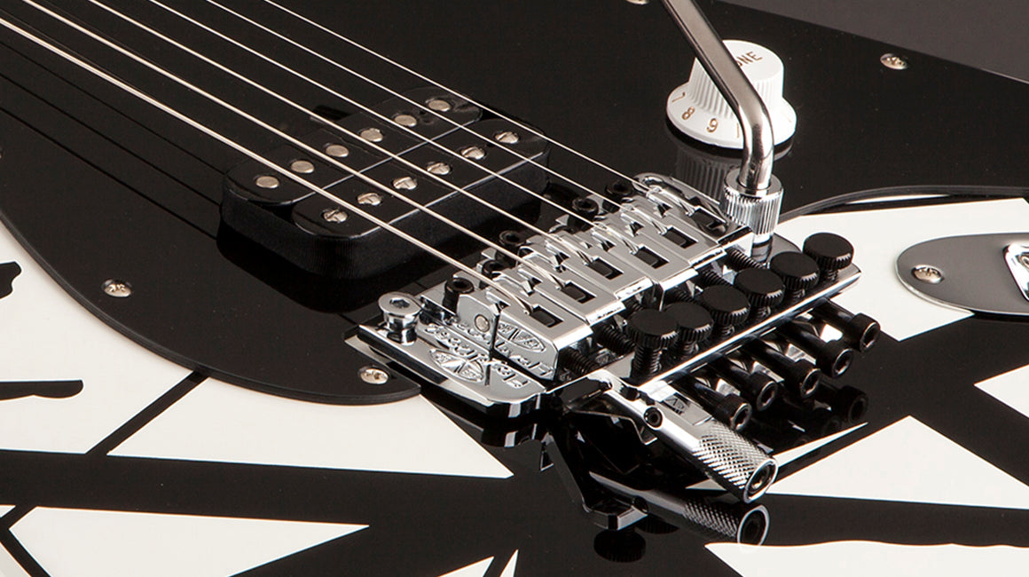 Eddie Van Halen Striped Series Electric Guitar — White with Black Stri