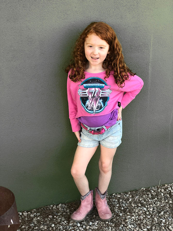 Girl's Pink Van Halen Tee