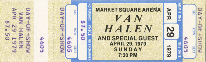 4-29-79 Concert Ticket (Day of Show)