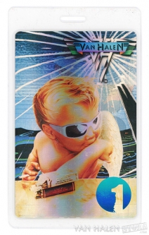 1984 Baby w/ Sunglasses Holographic Laminated Backstage Pass