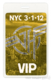 New York City Laminated Backstage Pass, Yellow