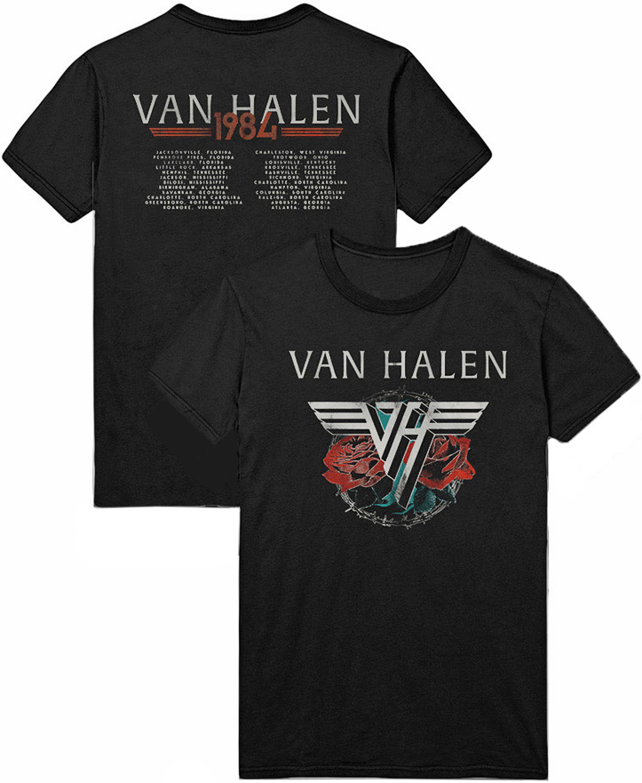 Van Halen Vintage Logo Black T-Shirt