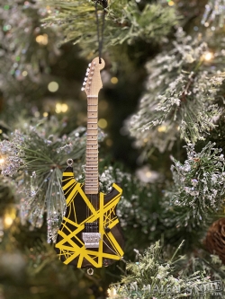 EVH Black & Yellow Guitar Ornament