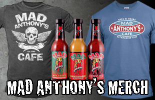 View All Mad Anthony's Cafe Merchandise and Hot Sauce